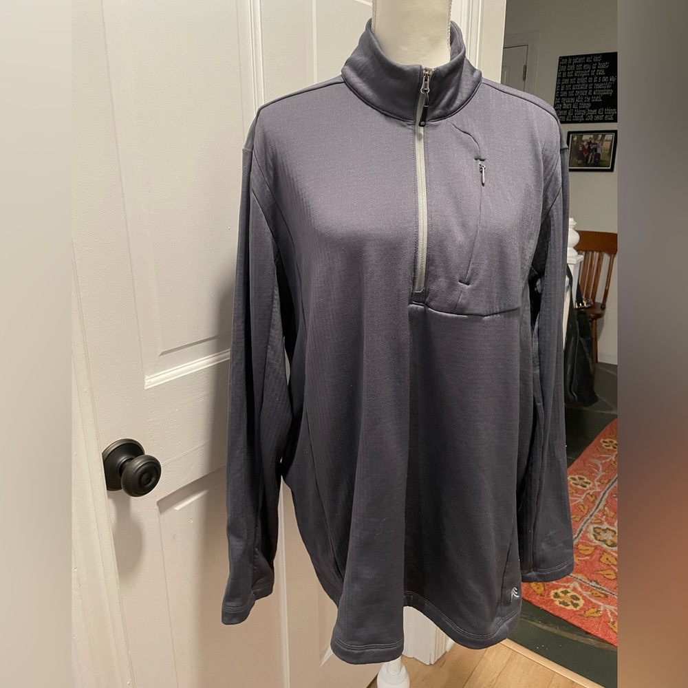 Solaris grey Quarter Zip - fleece lined - euc